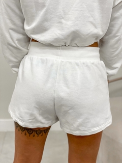 SHORT MOLETOM TELA - OFF WHITE - Incorpore Fit - Moda Fitness