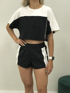 CROPPED PRETO E OFF WHITE - Incorpore Fit - Moda Fitness