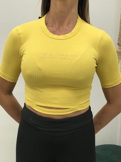 CROPPED CANELADO - AMARELO - comprar online