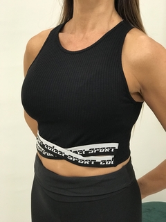 CROPPED CRUZADO - PRETO