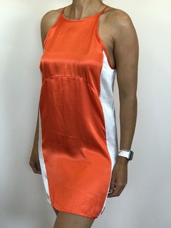 VESTIDO BICOLOR - CETIM