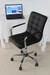 Silla Ecocuero Cromada Office Design Negra