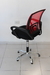 Silla de Corte Peluqueria Mesh Medio Negra y Roja - Torre Fuerte SRL