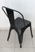 Silla de comedor DeSillas Tolix con estructura color negro mate - Torre Fuerte SRL