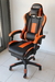 Silla Gamer Phantom Negro / Naranja Reforzada con Apoyapies Reclinable