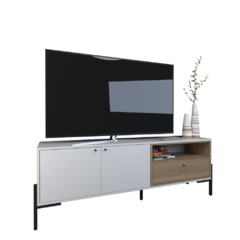 Rack Tv 150 Blanco con Madera 4251 CEO