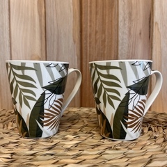 Jarro mug porcelana Nature Green