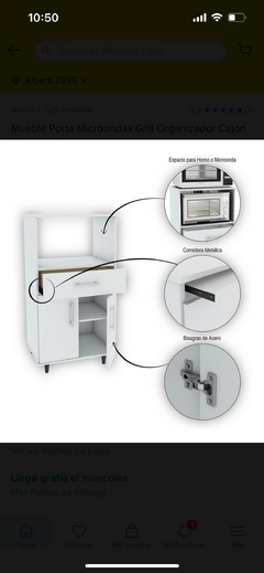 Organizador para microonda y horno - comprar online