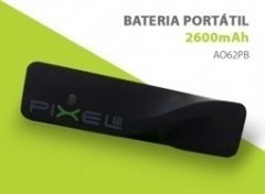 BATERIA CARREGADOR PORTATIL C/1 USB 2600MAH POWER BANK (PRETA) PIXEL - comprar online