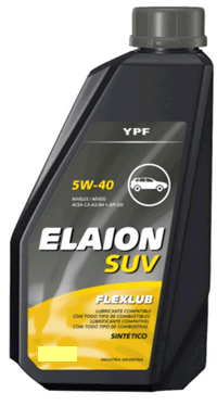YPF ELAION LUBRICANTE SINTETICO SUV 5W40 x 1 lt. GB