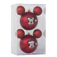 ENFEITE BOLA DE NATAL MICKEY E MINNIE C/ 02