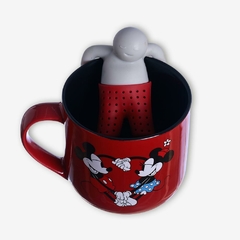 CANECA INFUSORA DE CHÁ LOVE MICKEY E MINNIE