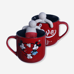 CANECA INFUSORA DE CHÁ LOVE MICKEY E MINNIE na internet