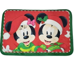 TAPETE DE BANHO MICKEY E MINNIE FACE NATAL DISNEY