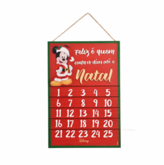 QUADRO CALENDÁRIO MICKEY FELIZ NATAL DISNEY