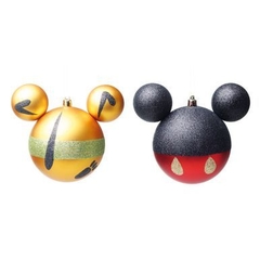 ENFEITE BOLA DE NATAL MICKEY E PLUTO C/ 02