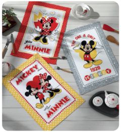 KIT 03 PANOS DE COPA MICKEY E MINNIE COLORS