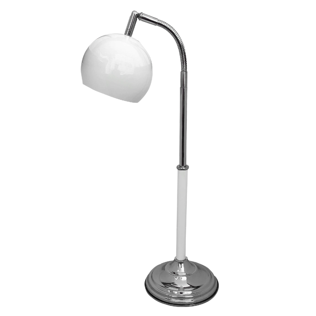 Lampara de mesa platil con flexible y bocha degollada color