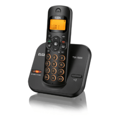 Telefone Sem Fio Id Chamadas Bina Viva Voz Elgin Tsf 7500 - Preto - comprar online