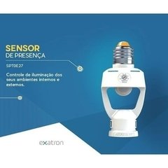 Kit 5 Sensor De Presença Fotocélula Com Bocal Instala Fácil - loja online