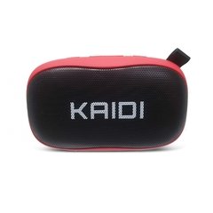 Caixa De Som Bluetooth Com Microfone FM 6Wrms Kaidi KD811 Preto/Vermelho