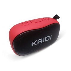 Caixa De Som Bluetooth Com Microfone FM 6Wrms Kaidi KD811 Preto/Vermelho - comprar online