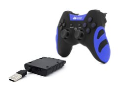CONTROLE PS1/PS2/PS3/PC KNUP KP-4032 WLESS Azul - CellCenter