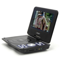 Imagem do DVD Portátil LCD 7" TV USB TFT FM CD Gamer 300 Jogos com Controle Kimaster - KD-115