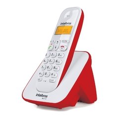 Telefone Sem Fio Mesa Bina Identificador Intelbras Ts3110 Brnaco/Vermelho - loja online