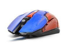 Mouse Gamer 6 Botões 5500 Dpi Gaming Plug & Play Feir Fr-405 Azul/Vermelho na internet