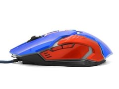 Mouse Gamer 6 Botões 5500 Dpi Gaming Plug & Play Feir Fr-405 Azul/Vermelho - CellCenter