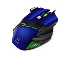 Mouse Gamer 7 Botões 2400 Dpi Gaming Plug & Play Feir Fr-404 Azul na internet