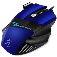 Mouse Gamer 7 Botões 2400 Dpi Gaming Plug & Play Feir Fr-404 Azul