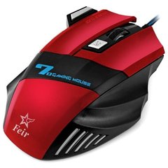 Mouse Gamer 7 Botões 2400 Dpi Gaming Plug & Play Feir Fr-404 Vermelho