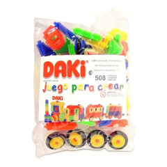 Daki - Juego para Crear (Cod 508 - 112 Piezas + 4 ruedas)