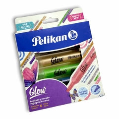 Resaltadores Pelikan GLOW Glitter x 6