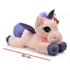 Peluche Unicornio Echado Con Alas 60cm - comprar online