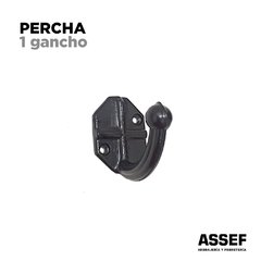 PERCHA 1 GANCHO | Negro