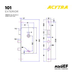 101 Cerradura Puerta Exterior Acytra - comprar online