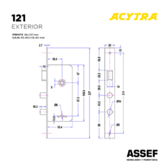 121 Cerradura Puerta Exterior Acytra - comprar online