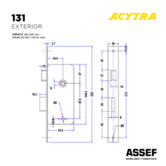 131 Cerradura Puerta Exterior Acytra - comprar online