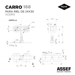 Carro de Acero 168 (para Riel 24X30) en internet