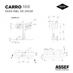 Carro de Nylon 168 (para Riel 24X30) - comprar online