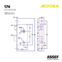 174 Cerradura Puerta Exterior Acytra - comprar online