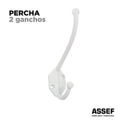 PERCHA 2 GANCHOS | Blanco - comprar online