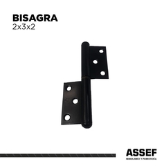 BISAGRA FICHA 3 AGUJEROS | Negro