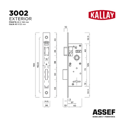 CERRADURA DE SEGURIDAD ANGOSTA KALLAY 3002 - comprar online