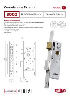 CERRADURA DE SEGURIDAD ANGOSTA KALLAY 3002 en internet