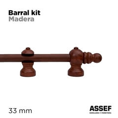 Kit Barral de madera | 33 mm - 1.80mt