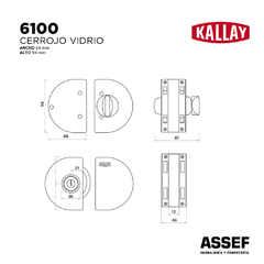 Cerradura para Cristal o Vidrio | KALLAY 6100 - comprar online